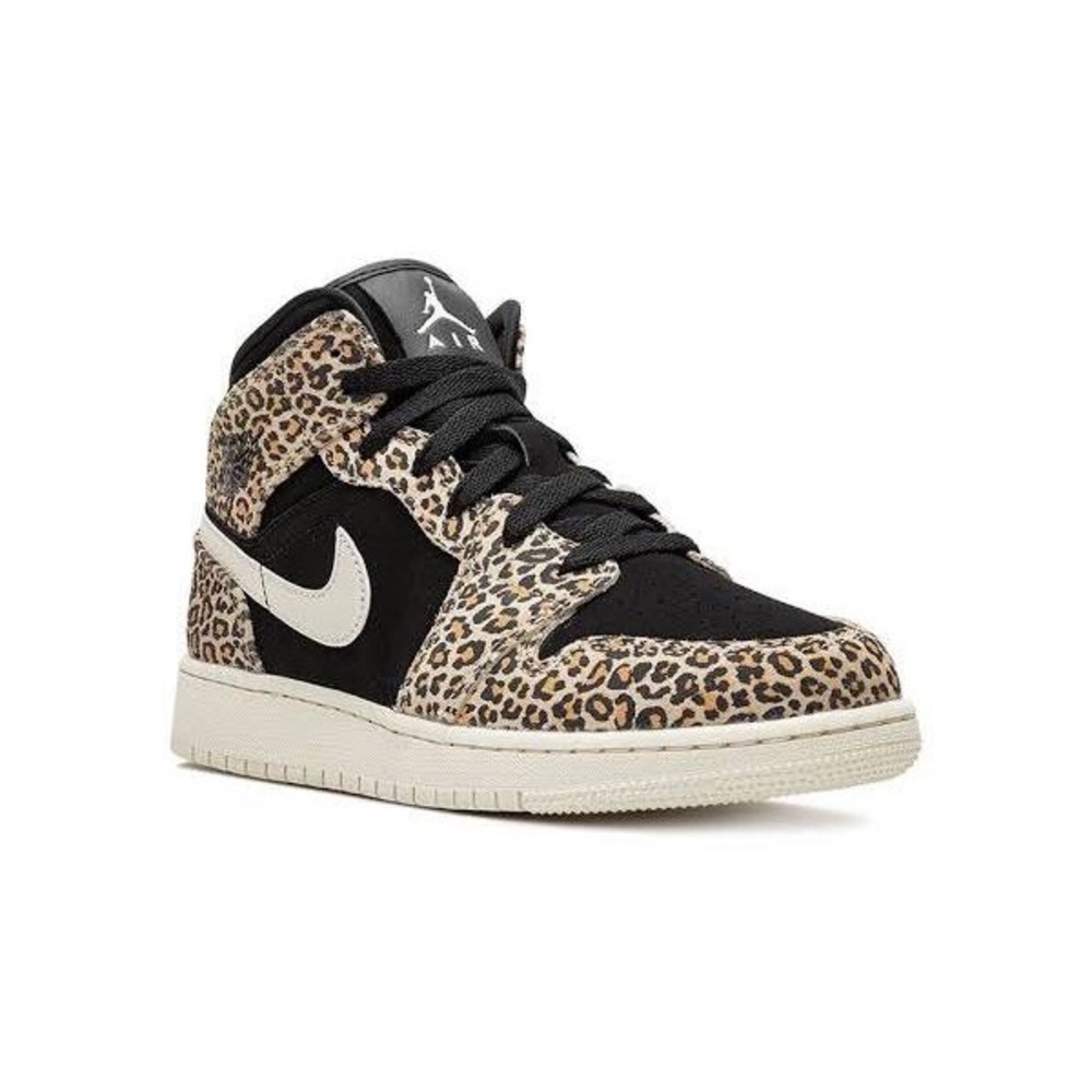 Air Jordan 1 Mid SE GS 'Leopard'